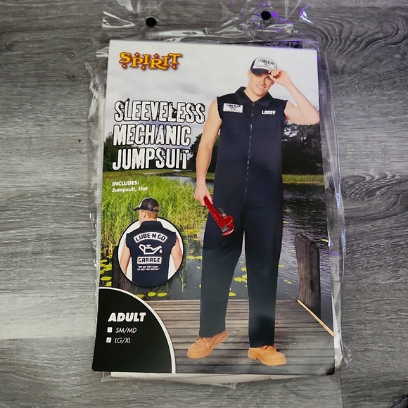 New Sleeveless Mechanic Jumpsuit Halloween Costume - Picture 1 of 5